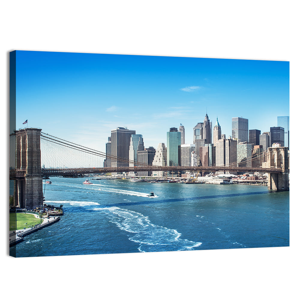 Brooklyn Bridge and Manhattan Skyline Wall Art