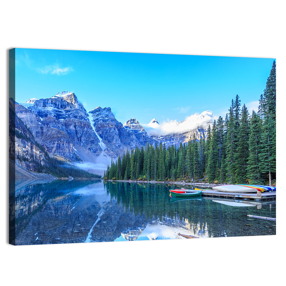 Moraine Lake In Banff National Park Wall Art