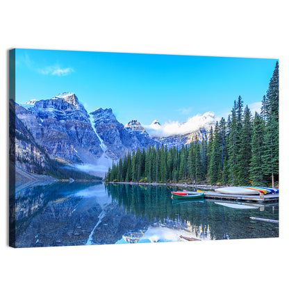 Moraine Lake In Banff National Park Wall Art
