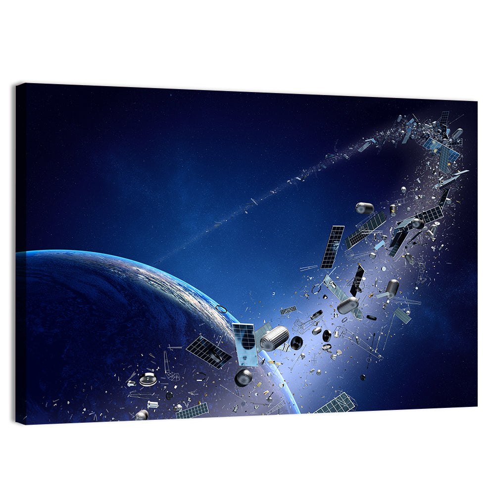 Orbital Debris Around Earth Wall Art