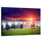 Glowing Mountain at Sunrise Wall Art
