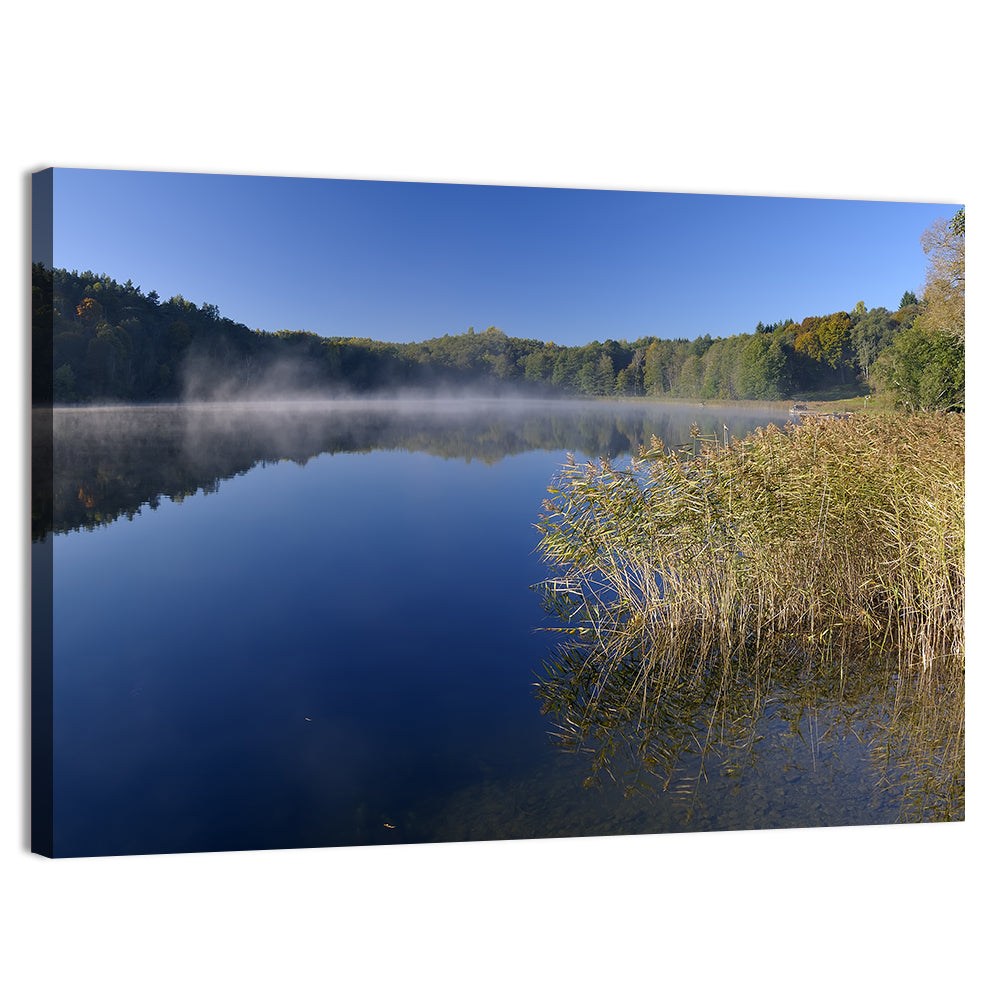 Asveja Lake Morning Mist Wall Art