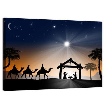 Desert Nativity Silhouette Wall Art