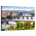 Vltava River Bridges, Prague Wall Art