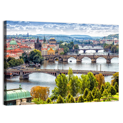Vltava River Bridges, Prague Wall Art