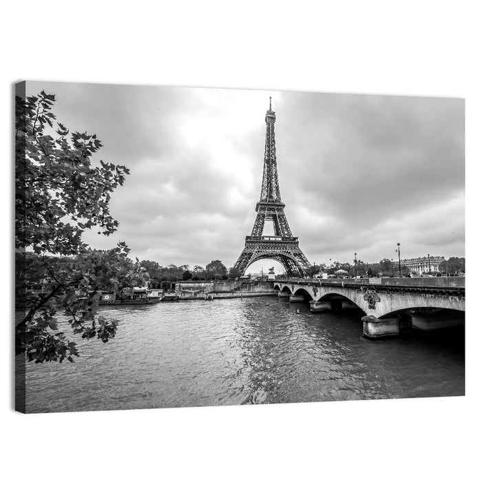 Eiffel Tower from the Seine Wall Art as a canvas print
