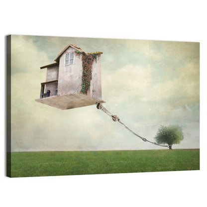 Floating House with Pulley Wall Art