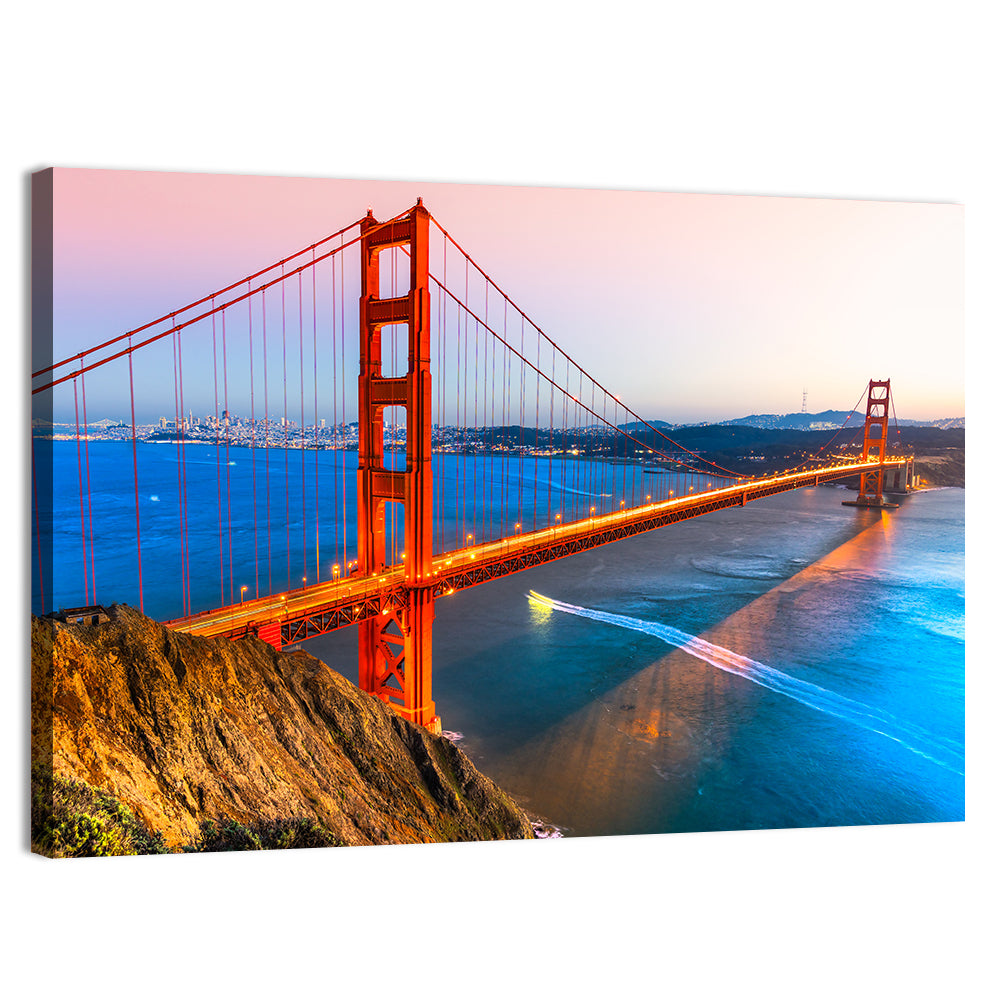 Golden Gate Bridge at Dusk Wall Art