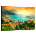 Azur Coast Golden Hour Bay Wall Art