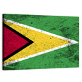 Guyana Flag Distressed Design Wall Art