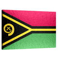 Vanuatu Flag with Boar Tusk Emblem Wall Art