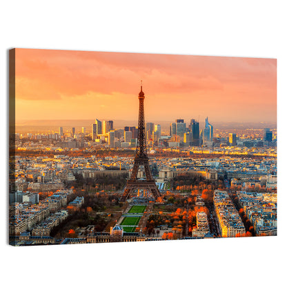 Eiffel Tower at Golden Twilight Wall Art