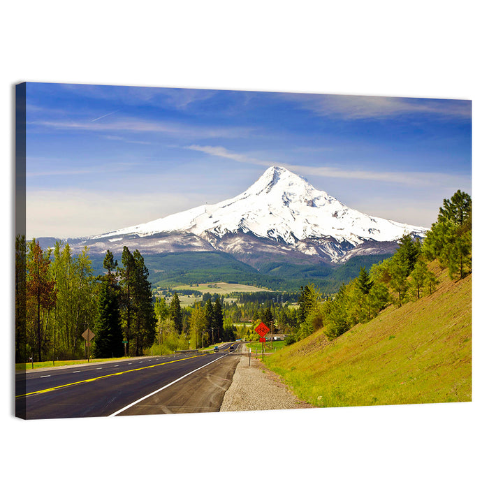 Road to Mount Hood Wall Art as a canvas print