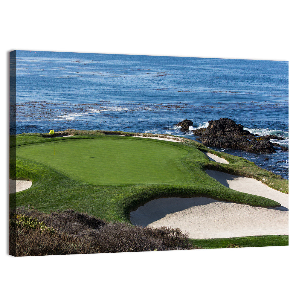 Pebble Beach Seventh Hole Wall Art, canvas print, landscape