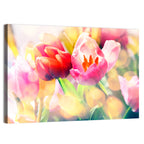 Vibrant Spring Tulips Close Up Wall Art