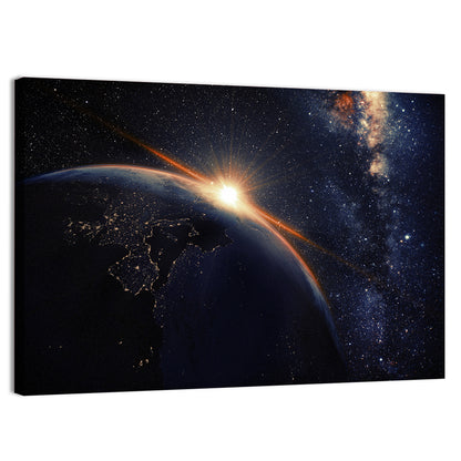 Sunrise Seen From Space Wall Art