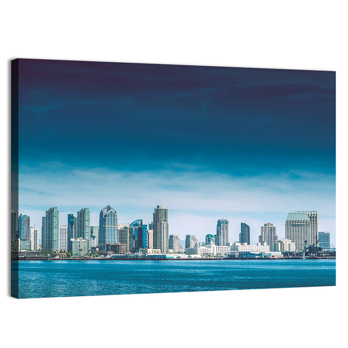 San Diego Bay Skyline Wall Art as a canvas print