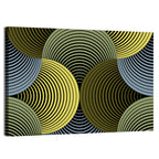 Olive and Yellow Petal Grid Wall Art