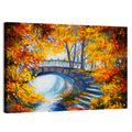 Autumn Forest Stone Bridge Wall Art