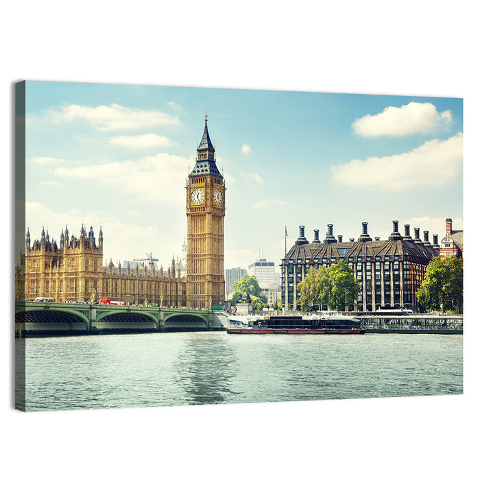 Big Ben on a Sunny Day Wall Art as a canvas print