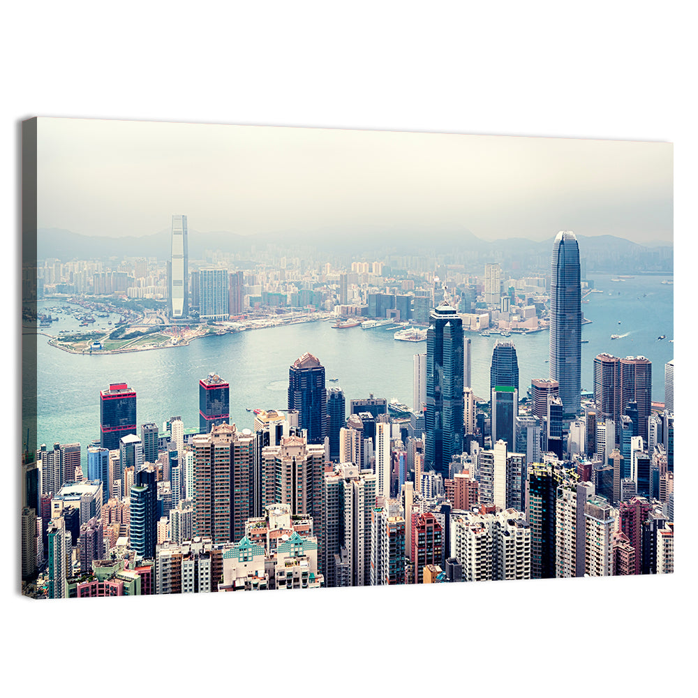 Victoria Harbour Hong Kong Skyline Wall Art