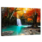 Autumn Forest Waterfall, Thailand Wall Art