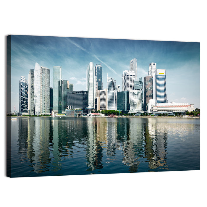 Singapore Marina Bay Skyline Wall Art as a canvas print