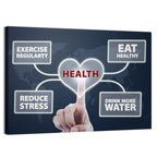 Healthy Heart Tips Infographic Wall Art