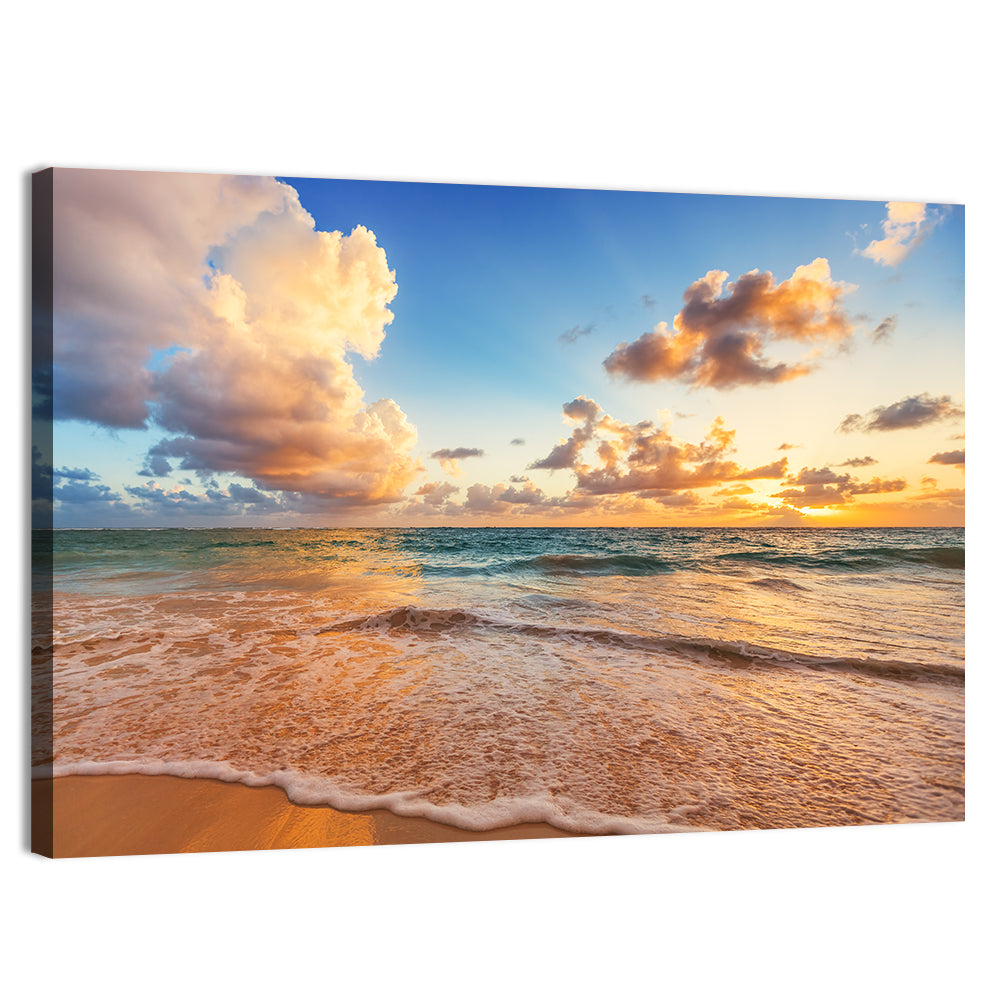 Caribbean Sunset Cloudscape Wall Art, canvas print, landscape