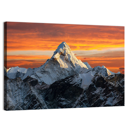 Ama Dablam at Sunset Wall Art