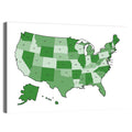 United States Political Map Wall Art