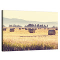 Golden Hay Bales Field Wall Art