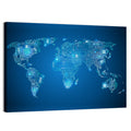 Digital Circuit World Map Wall Art