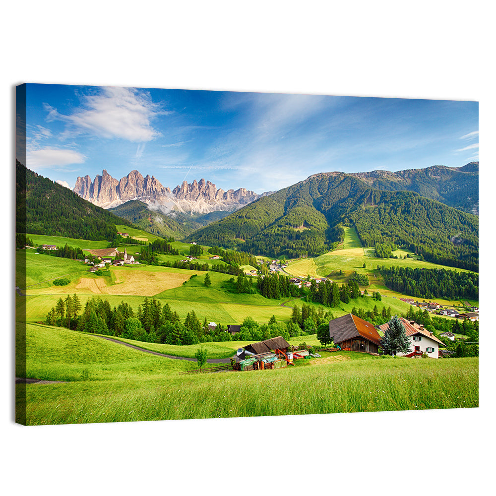 Dolomites Alps Mountain Val di Funes Wall Art