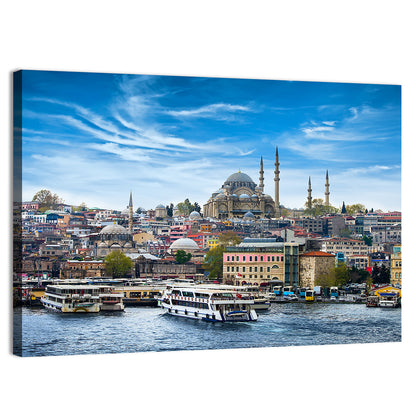 Istanbul Skyline with Suleymaniye Mosque Wall Art