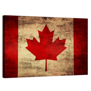 Grunge Flag Of Canada Wall Art