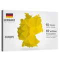 Germany Geometric Map Wall Art