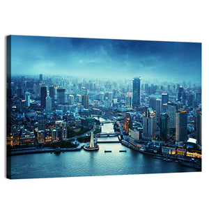 Shanghai At Sunset Wall Art