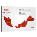 Malaysia Geometric Map Wall Art