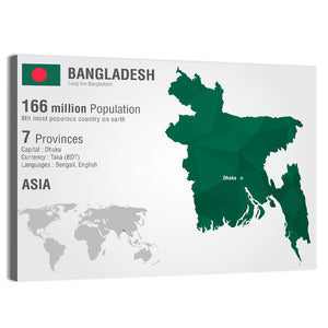 Bangladesh Map Wall Art