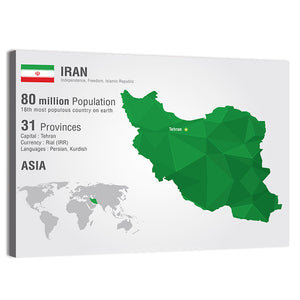 Iran Map Wall Art