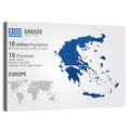 Low-poly Map of Greece Wall Art