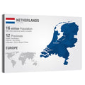 Netherlands Geometric Map Wall Art