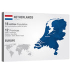 Netherlands Geometric Map Wall Art