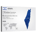 Israel Geometric Map Wall Art