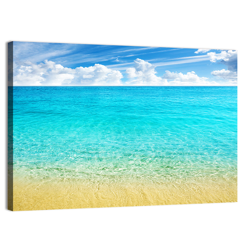 Cloudy Summer Beach Wall Art