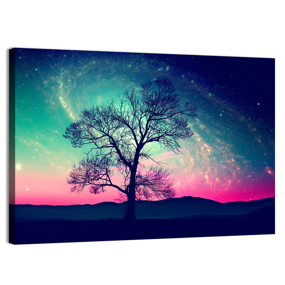 Cosmic Tree Landscape Wall Art