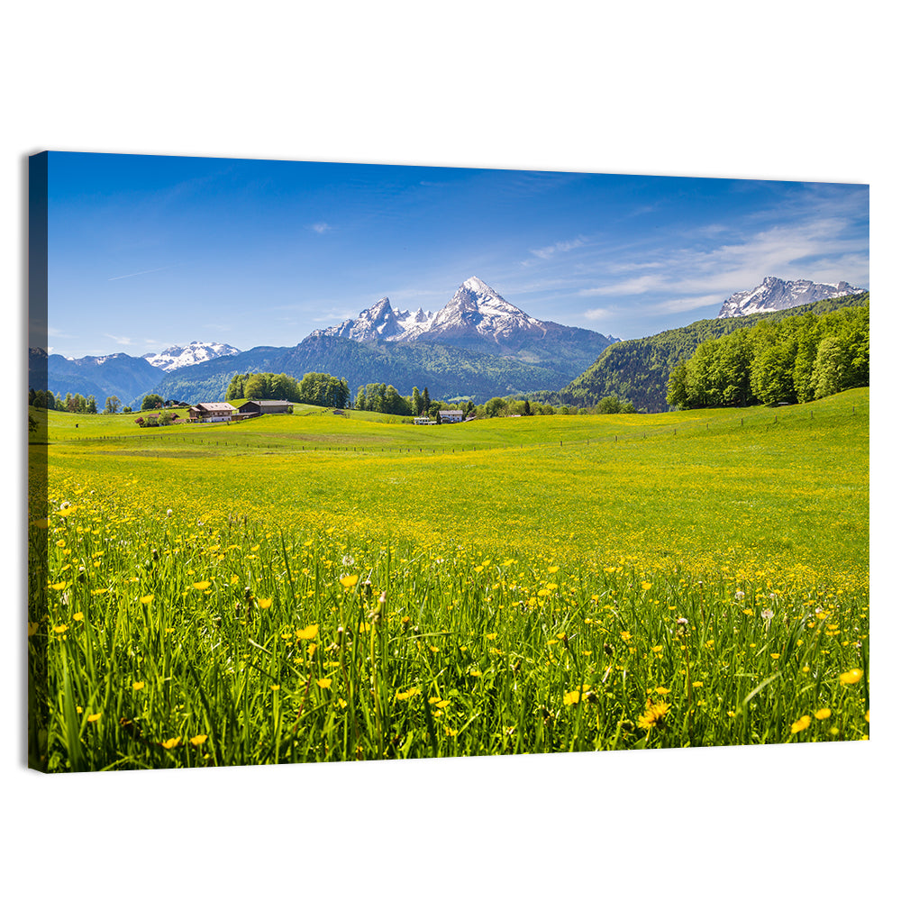 Watzmann Mountain Meadow Wall Art