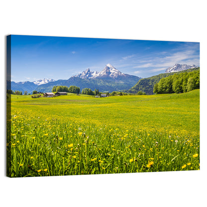 Watzmann Mountain Meadow Wall Art
