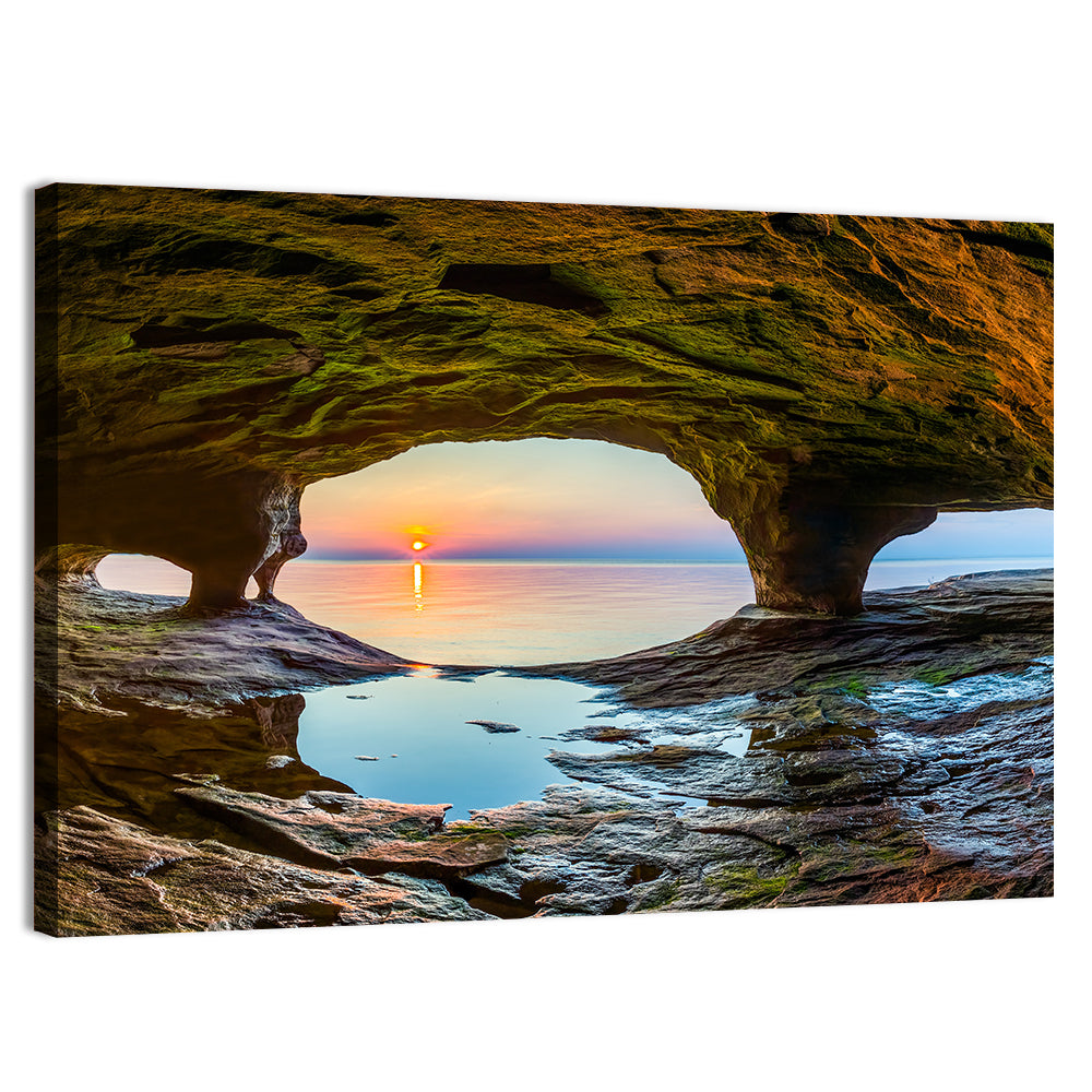 Chapel Rock Sunset, Lake Superior Wall Art
